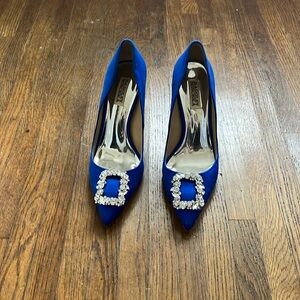 Badgley Mischka Cher Crystal Buckle Heels- Size 9